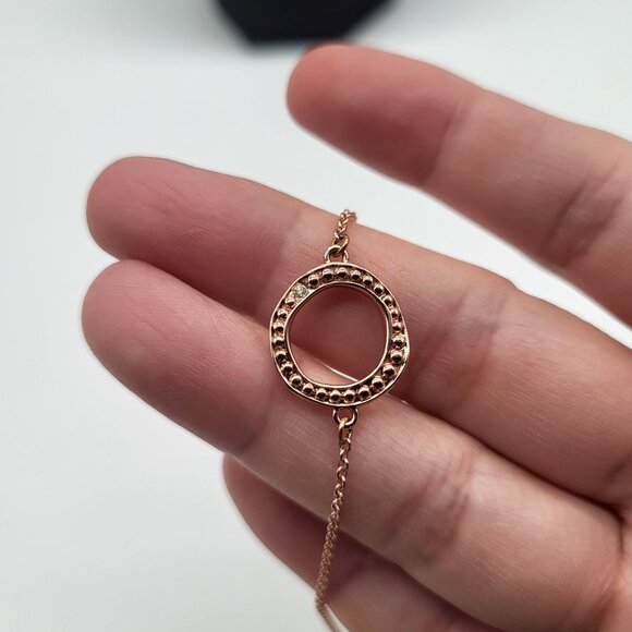 Adore by Swarovski Crystal Signature Organic Circle Bracelet Rose Gold Plated - Picture 10 of 10
